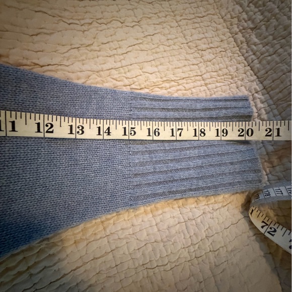 360 Cashmere Blue Mock Neck Sweater | Medium - Picture 11 of 11